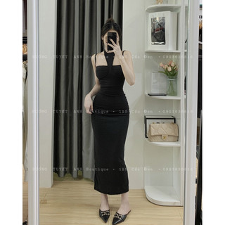 Đầm 2 dây cúp ngực cổ yếm