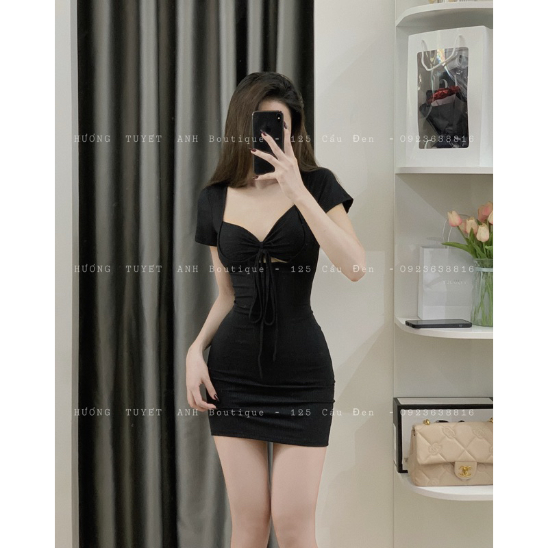 Đầm body buộc dây ngực