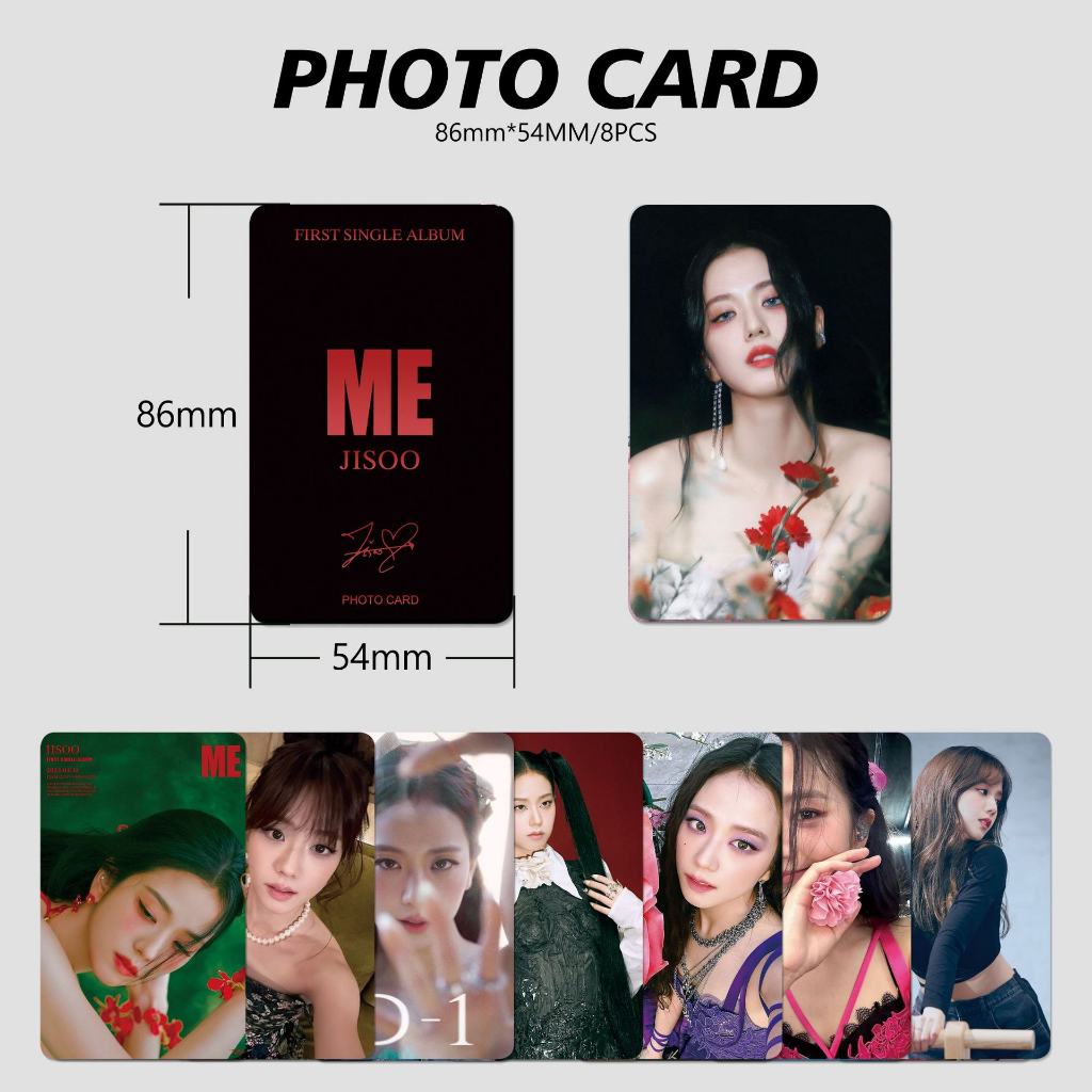 Bộ Sưu Tập 8 Ảnh Photo Card Album Đơn Blackpink Mới Bo Góc Chất Nhung Siêu Đẹp Dày Dặn