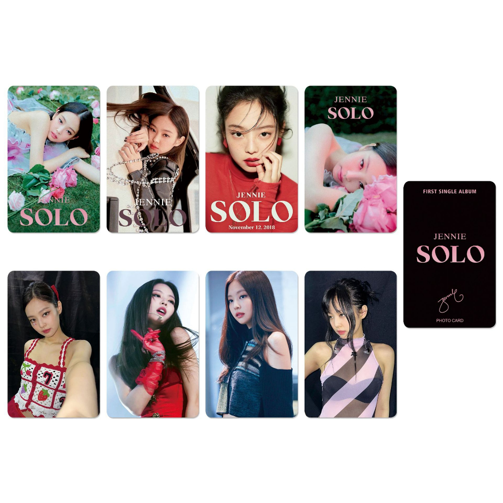 Bộ Sưu Tập 8 Ảnh Photo Card Album Đơn Blackpink Mới Bo Góc Chất Nhung Siêu Đẹp Dày Dặn