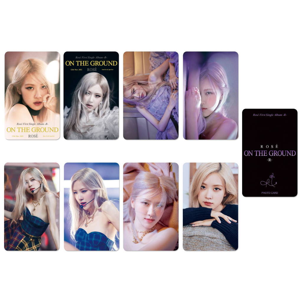 Bộ Sưu Tập 8 Ảnh Photo Card Album Đơn Blackpink Mới Bo Góc Chất Nhung Siêu Đẹp Dày Dặn