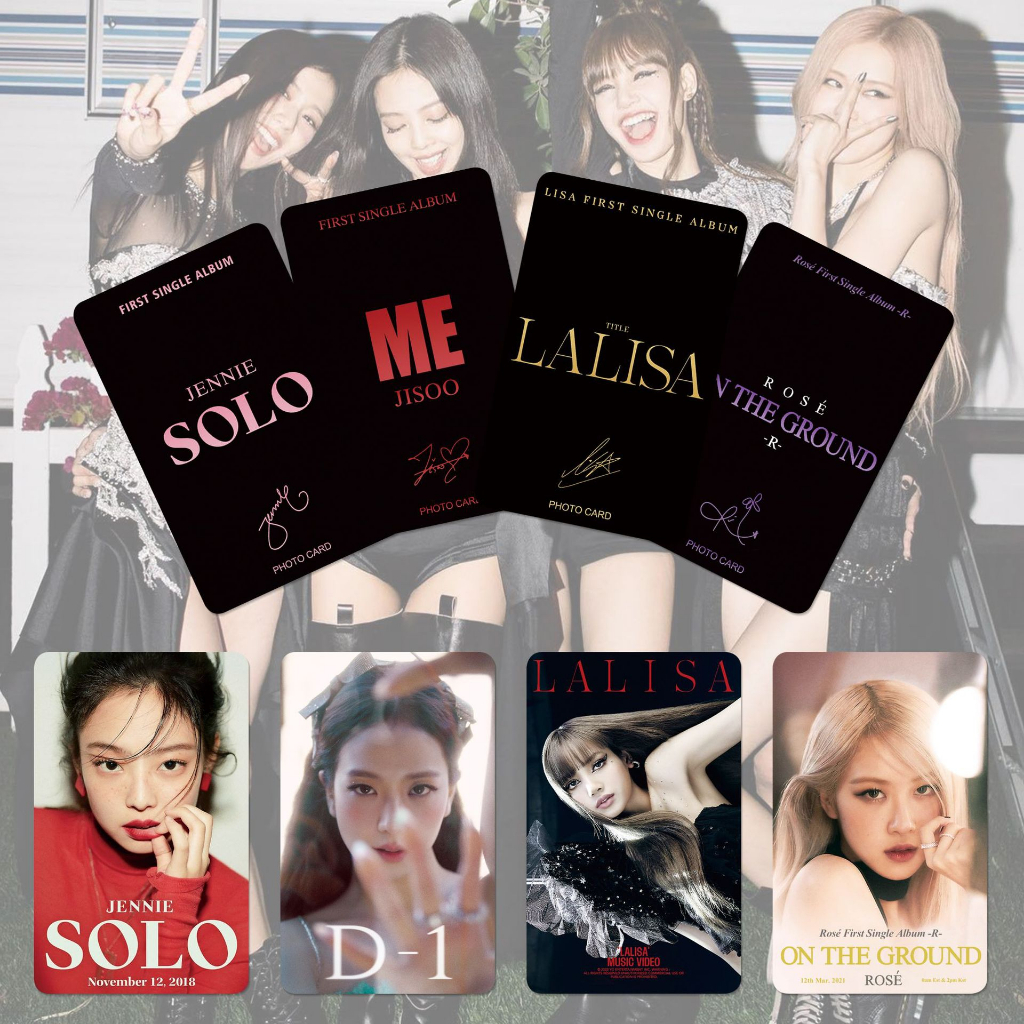 Bộ Sưu Tập 8 Ảnh Photo Card Album Đơn Blackpink Mới Bo Góc Chất Nhung Siêu Đẹp Dày Dặn