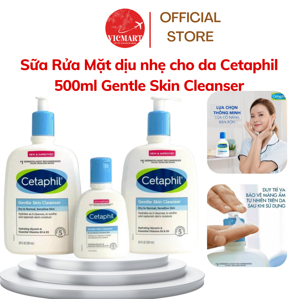 Sữa Rửa Mặt Dịu Nhẹ Cetaphil Gentle Skin Cleanser Hasaki