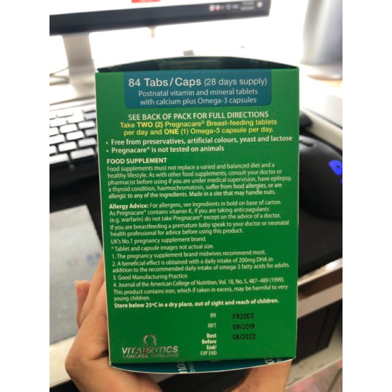 Viên uống bổ sung cho phụ nữ sau sinh Pregnacare Breast-feeding