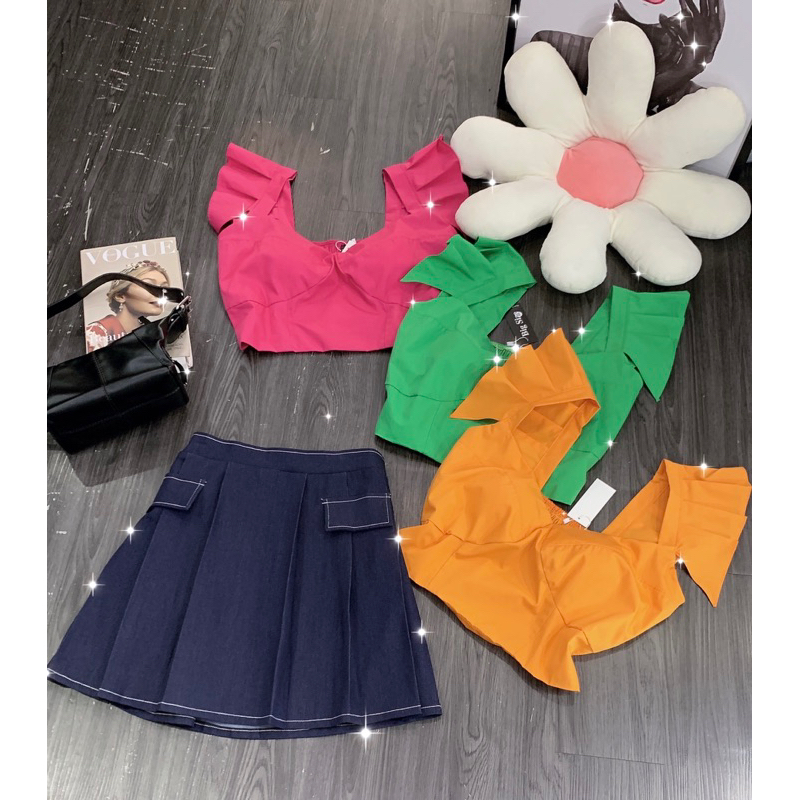 Set cánh tiên chân váy jean bigsize 55-90kg