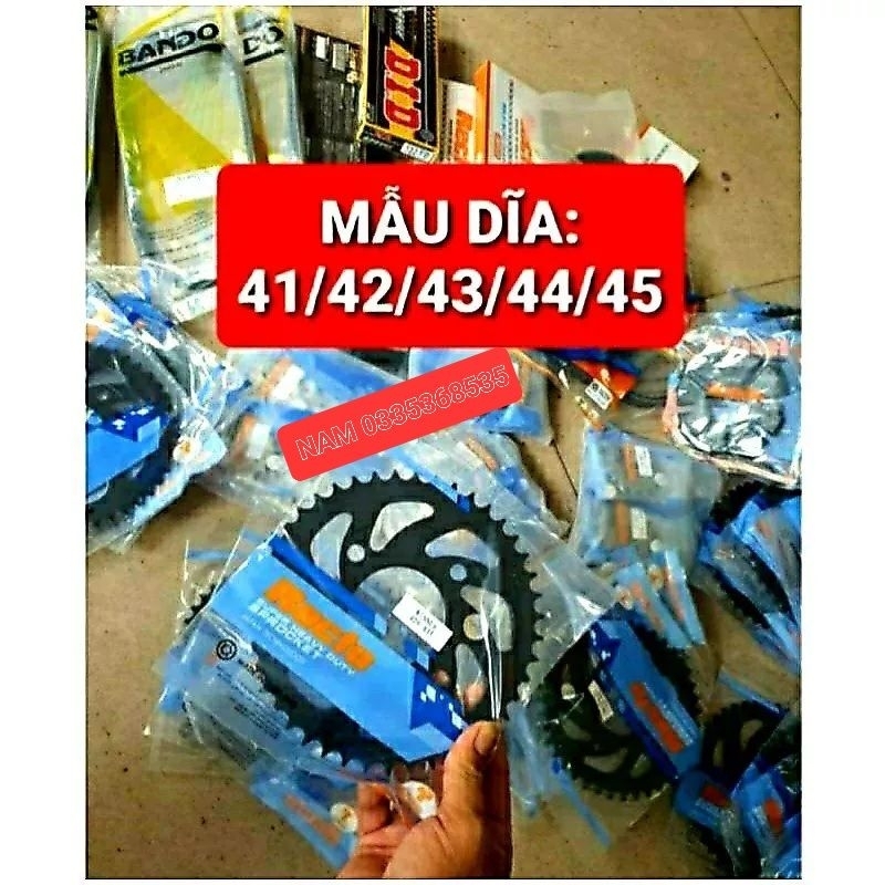 Dĩa sau winner x/winner v1/sonic 150/cbr150 vera 34/36T 37T 38T 39T 40T 41T 42T 43T 44T 45T 46T RECTO CHÍNH HÃNG>>>