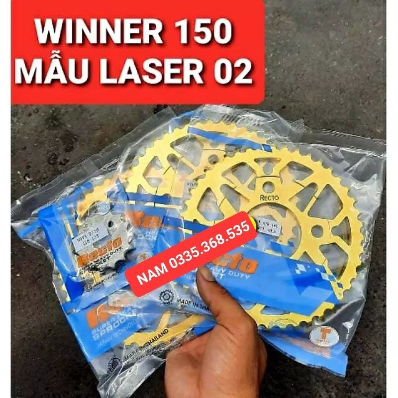 NHÔNG DĨA WINNER 150/WINNER X DĨA VÀNG MẪU DĨA THÉP LASER 02 CHÍNH HÃNG THAILAN >>>