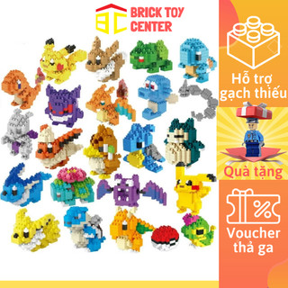 Đồ chơi lắp ráp 3d giá rẻ LNO mô hình Pokemon Pikachu Bulbasaur Charizard Squirtle Mewtwo mini dễ thương 28 mẫu tùy chọn
