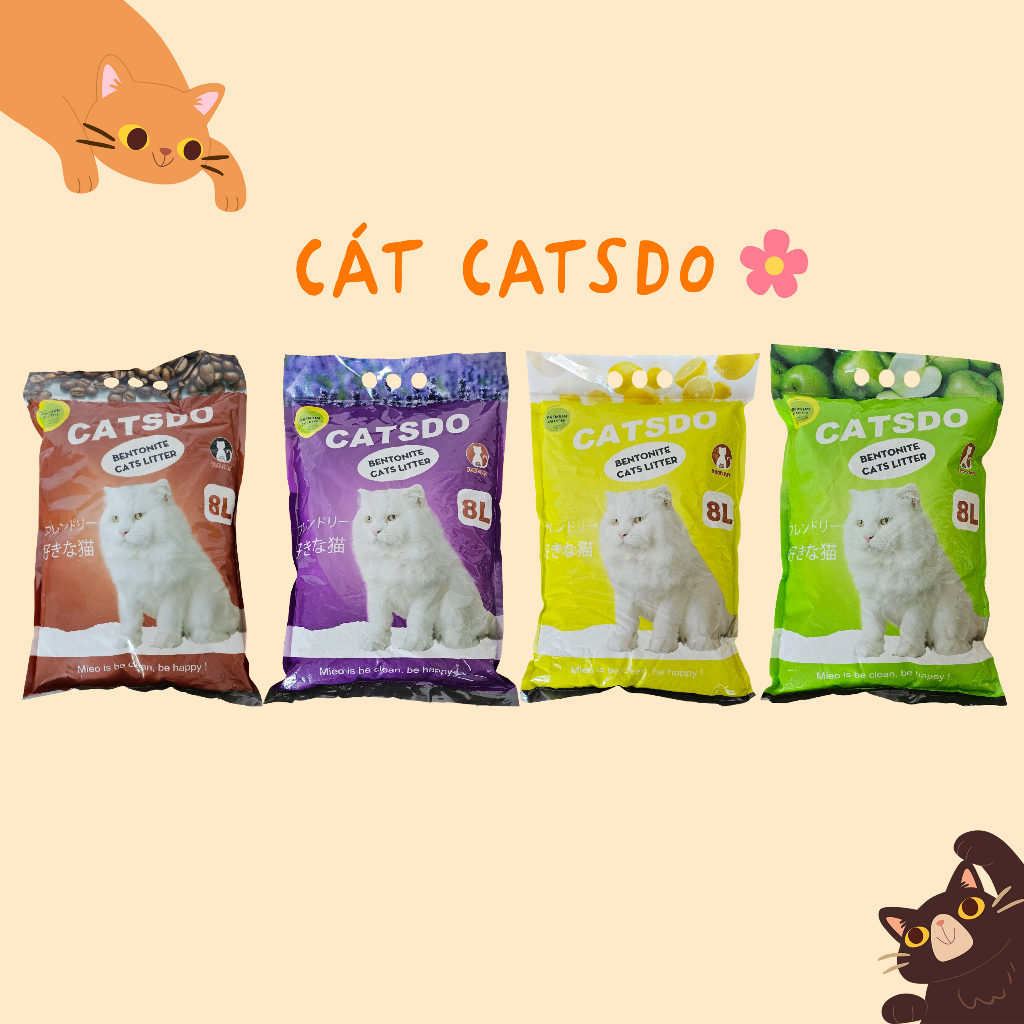 Cát vệ sinh CATSDO túi  8L vón tốt