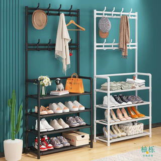 Kệ giày chữ l 4 tầng có móc treo