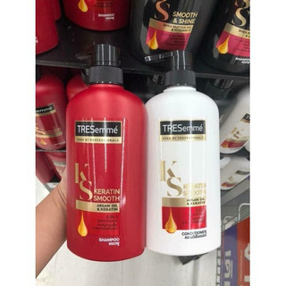 Dầu Gội, Dầu Xả TRESEMME Keratin Smooth Dưỡng tóc khô xơ rối Công thức chuẩn salon Vào Nếp Suôn Mượt