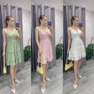 ĐẦM NGẮN 2 DÂY PHỐI REN
