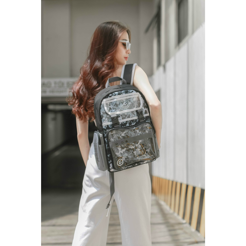 Balo nam đi học thời trang màu đen, xám camo nam nữ Local Brand BIRDYBAG - STYLE FUEL Backpack Unisex