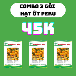 Combo 3 gói hạt giống ớt peru Aji Charapita, giống ớt mắc nhất thế giới - gói 5 hạt - KN