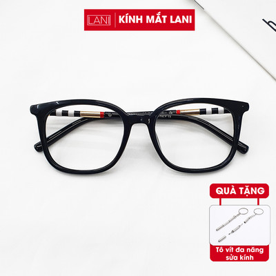 Gọng kính cận nam nữ LANI dáng vuông to nhựa cứng 481 - Lắp mắt cận có độ theo yêu cầu