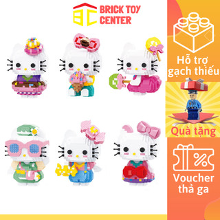 Đồ chơi lắp ráp mô hình nhân vật hoạt hình mèo Hello Kitty nhiều mẫu dễ thương