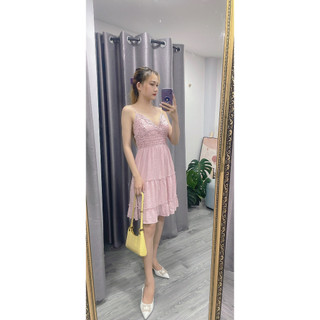 ĐẦM NGẮN 2 DÂY PHỐI REN