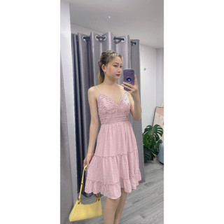 ĐẦM NGẮN 2 DÂY PHỐI REN