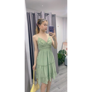 ĐẦM NGẮN 2 DÂY PHỐI REN