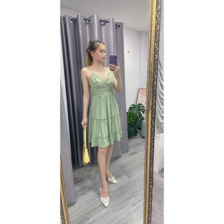 ĐẦM NGẮN 2 DÂY PHỐI REN