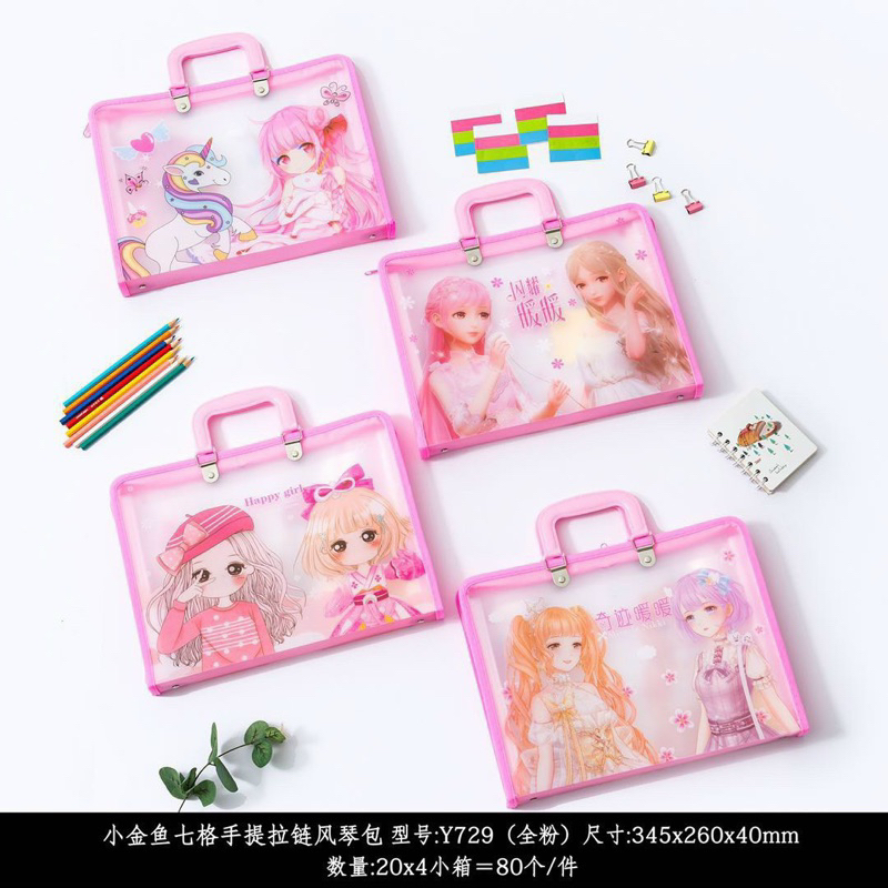 Cặp học thêm 7 ngăn/ 2 ngăn cho bé tuỳ chọn