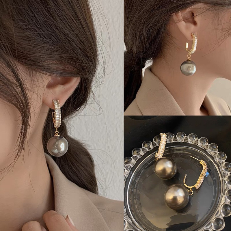 Bông tai  khoen bi rơi thời trang dễ thương