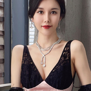 cheap1982 vòng cổ nhiều lớp đính đá ziconia lôi cuốn quyến rũ.