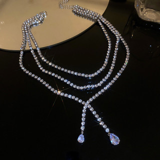 cheap1982 vòng cổ nhiều lớp đính đá ziconia lôi cuốn quyến rũ.