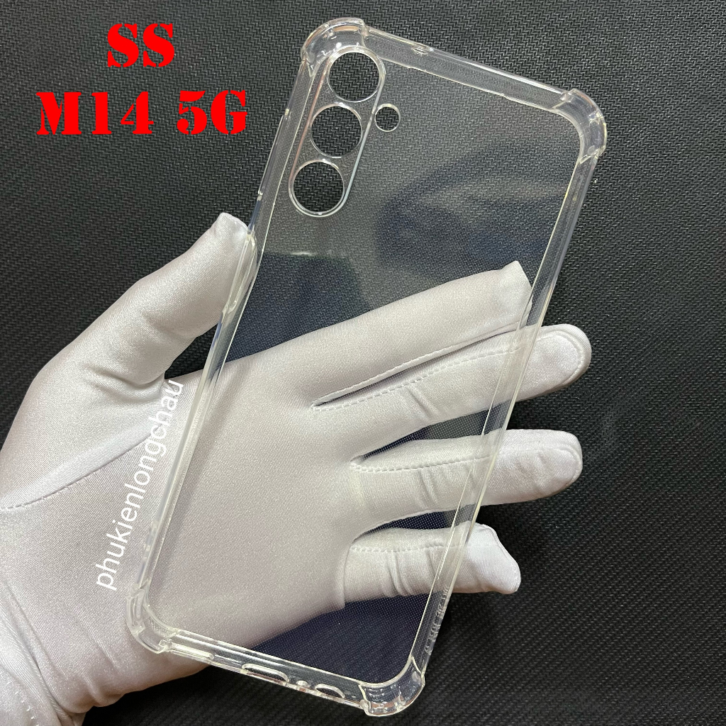 Ốp Lưng Samsung M14 5G Dẻo Trong Suốt Chống Sốc Có Gù Bảo Vệ 4 Gốc