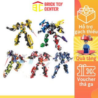Đồ chới lắp ráp mô hình robot Hsanhe 6245-6251 đồ chơi xếp hình cho bé người máy biến hình hợp thể 6 trong 1