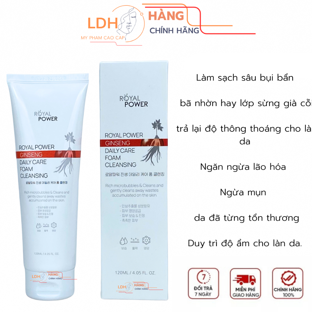 Sữa rửa mặt Hồng Sâm Royal Power Hàn Quốc 120 ML