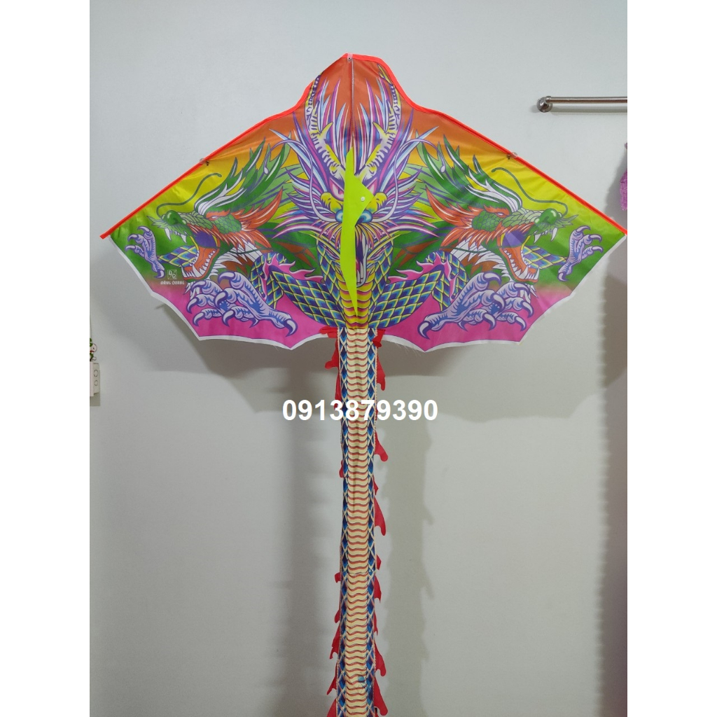 Diều rồng 3 đầu đại 2.45m tặng tay cầm và 50m dây