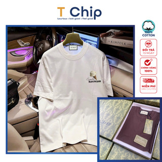 (Full Box) Áo phông tay lỡ form rộng TChip - Áo thun nam nữ unisex cổ tròn nhiều màu lựa chọn Oversize P055 in hình