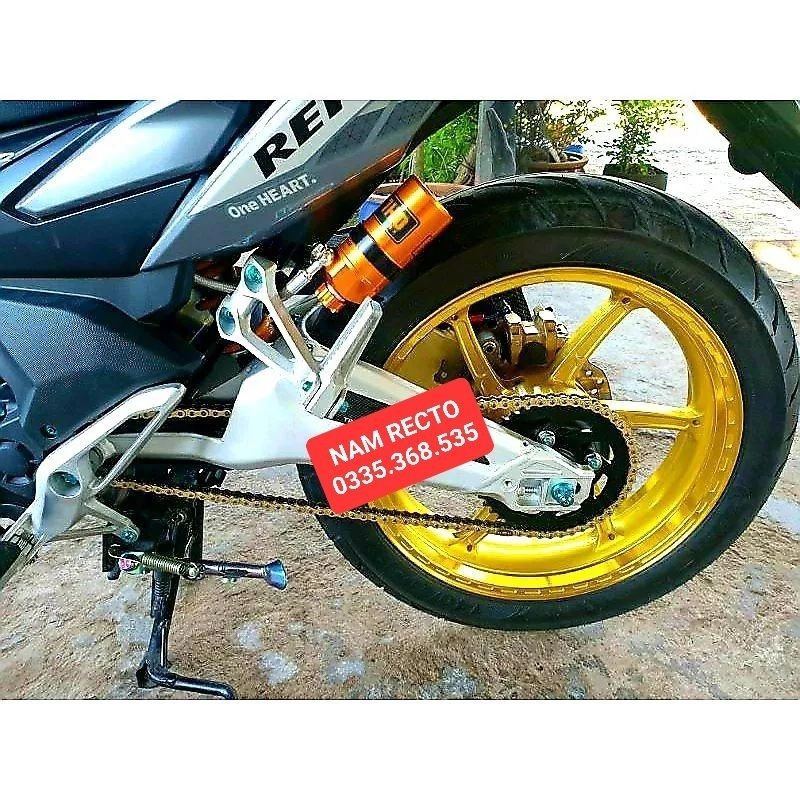 Nhông sên dĩa winner x,winner 150,sonic 150,cbr150 cùi dĩa 4 lỗ 36,37,38,39,40,41,42,43,45 sên vàng recto chính hãng