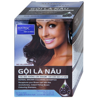 Gội là ĐEN và Gội là NÂU MATRIX (Hộp 10 gói x 25ml)