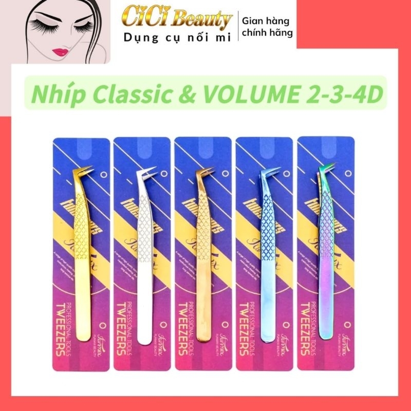 Nhíp Nối Mi Classic_Nhíp Volume 2D đến 4D FUNMIX