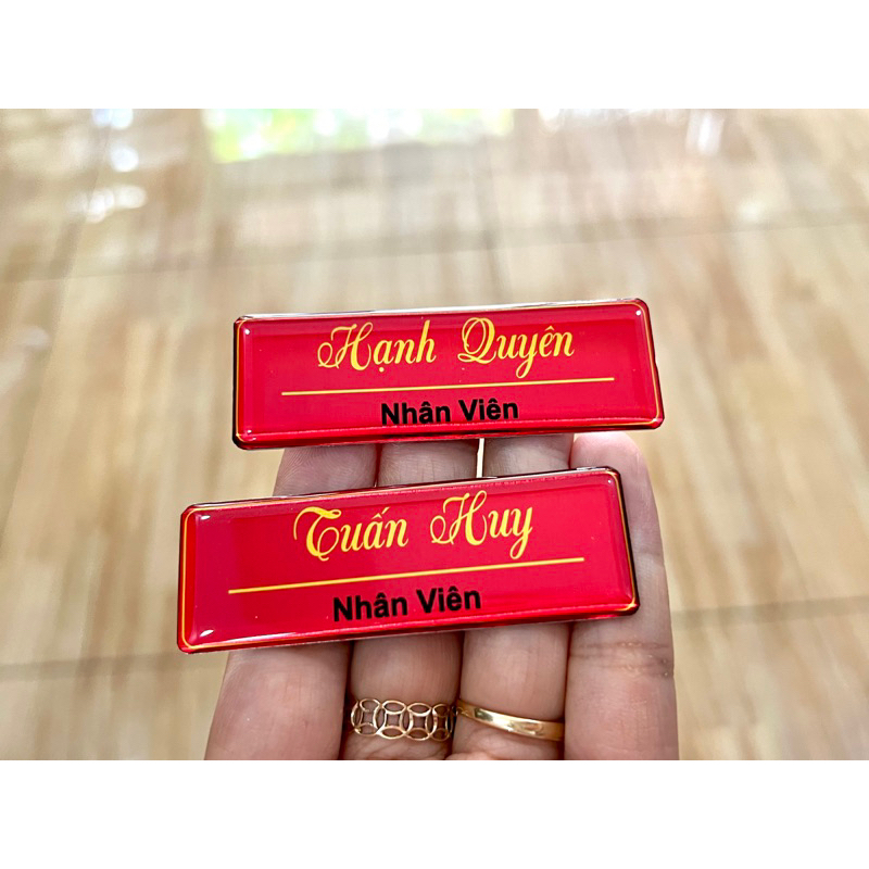 Bảng Tên Nhân Viên Không LOGO , Bảng Tên Đeo Áo