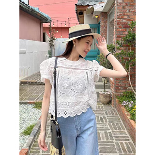 Áo sơmi cộc tay cổ tròn Freesize