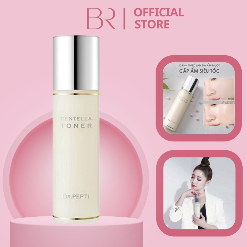 Nước Hoa Hồng Toner Dr.Pepti Centella Giúp Se Khít Lỗ Chân Lông, Dưỡng Da Căng Bóng Hàn Quốc 180ml