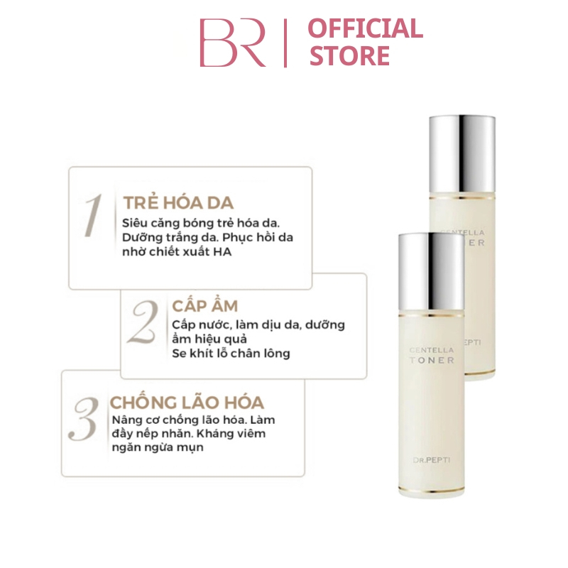 Nước Hoa Hồng Toner Dr.Pepti Centella Giúp Se Khít Lỗ Chân Lông, Dưỡng Da Căng Bóng Hàn Quốc 180ml | BigBuy360 - bigbuy360.vn