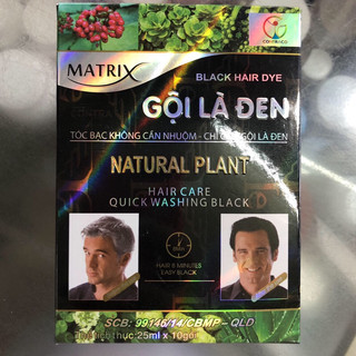 Gội là ĐEN và Gội là NÂU MATRIX (Hộp 10 gói x 25ml)