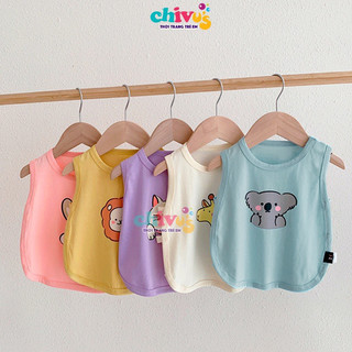Áo ba lỗ bé trai bé gái chất cotton thiết kế hở sườn CHIVU's KID quần áo trẻ em 1 2 3 4 5 6 tuổi