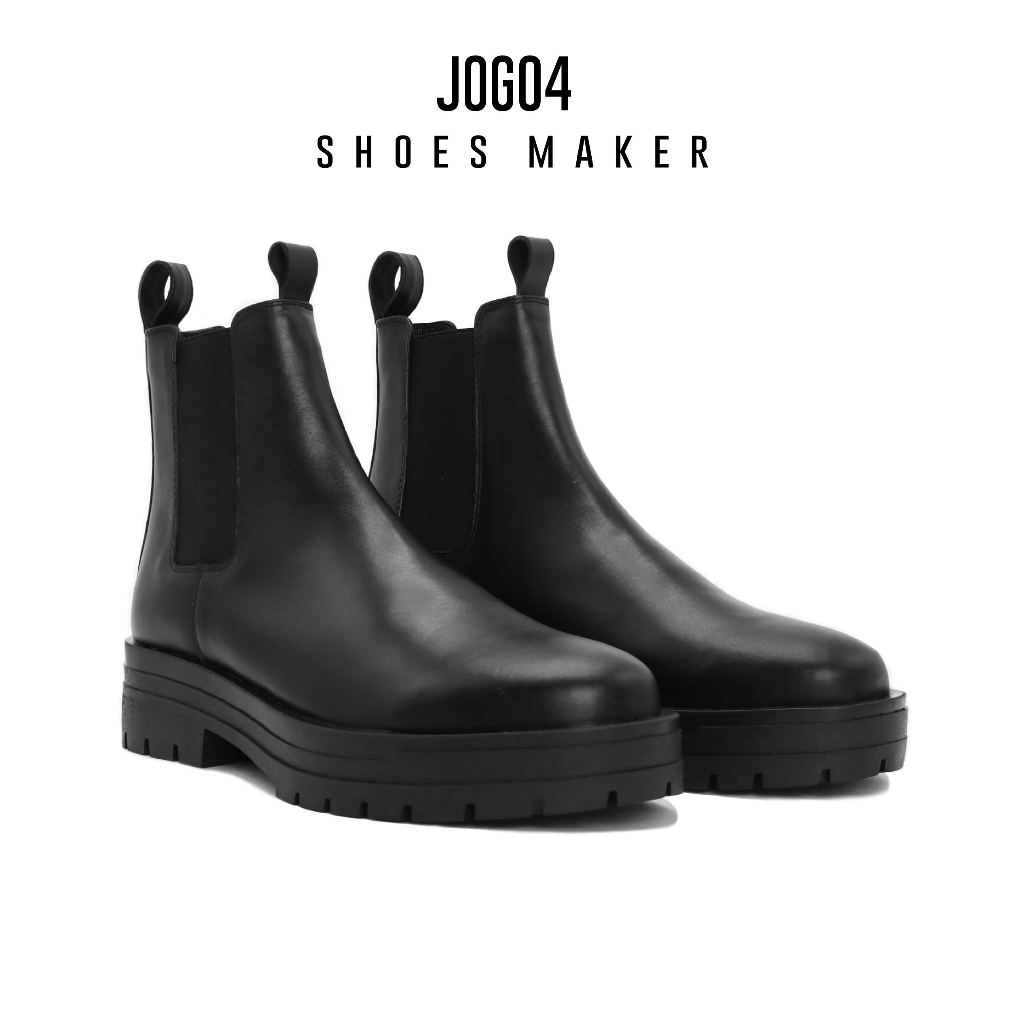 CHUNKY BOOTS JOG04 - chất liệu da bò Nappa nguyên tấm , giúp tăng chiều cao 5,5cm