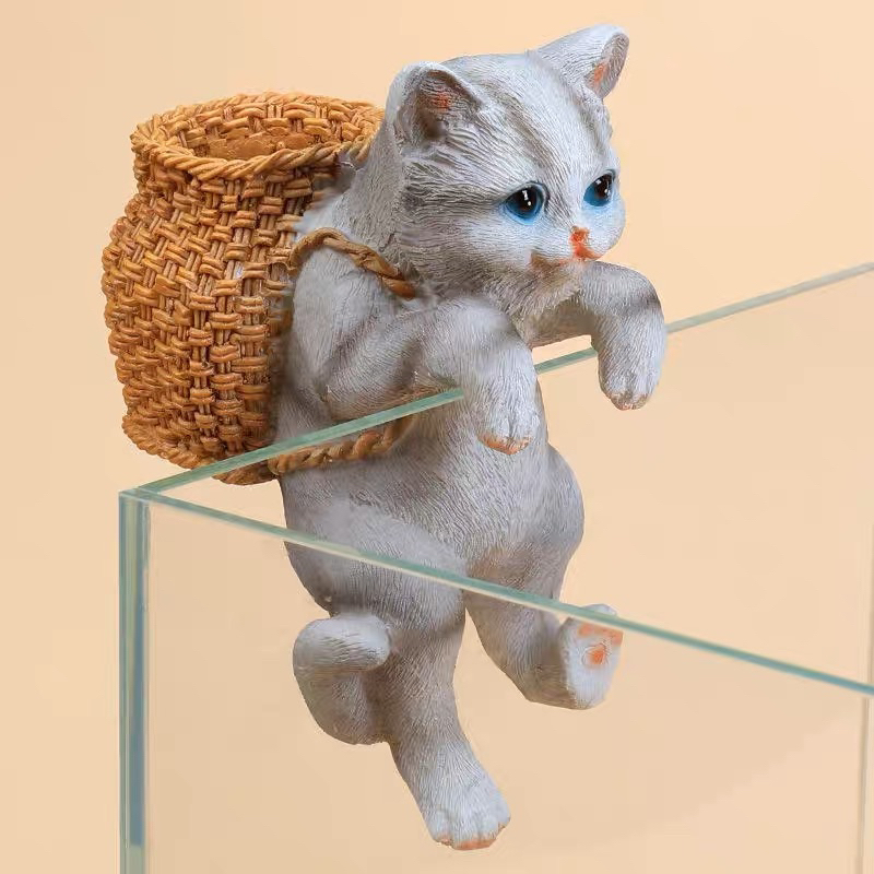 Mô Hình Bé Mèo Trang Trí Bể Cá Cảnh, Bể Thủy Sinh