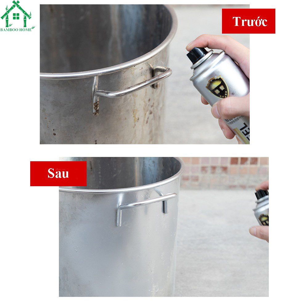 Sơn Bạc Mạ Crom Sơn Xịt Mạ Chrome Sáng Bóng 350ml - Chai Sơn Mạ Siêu Bóng - Bamboohome