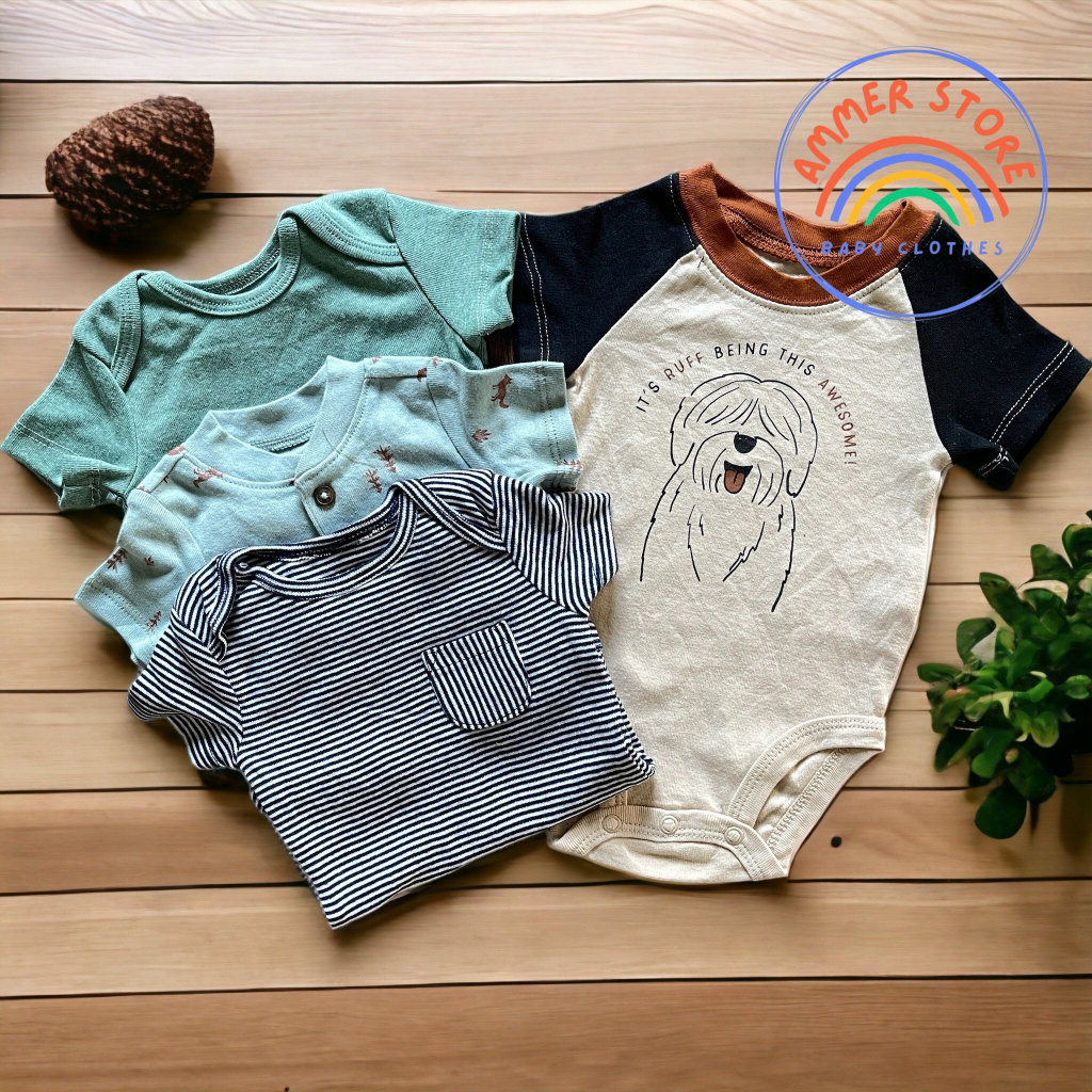 Body chip, bodysuit cộc tay, body chip xuất dư các hãng, body mùa hè cho bé Ammer