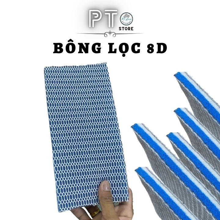 Bông Lọc 8D Thế Hệ Mới Bông Lọc Nước Bể Cá Có Thể Tái Sử Dụng