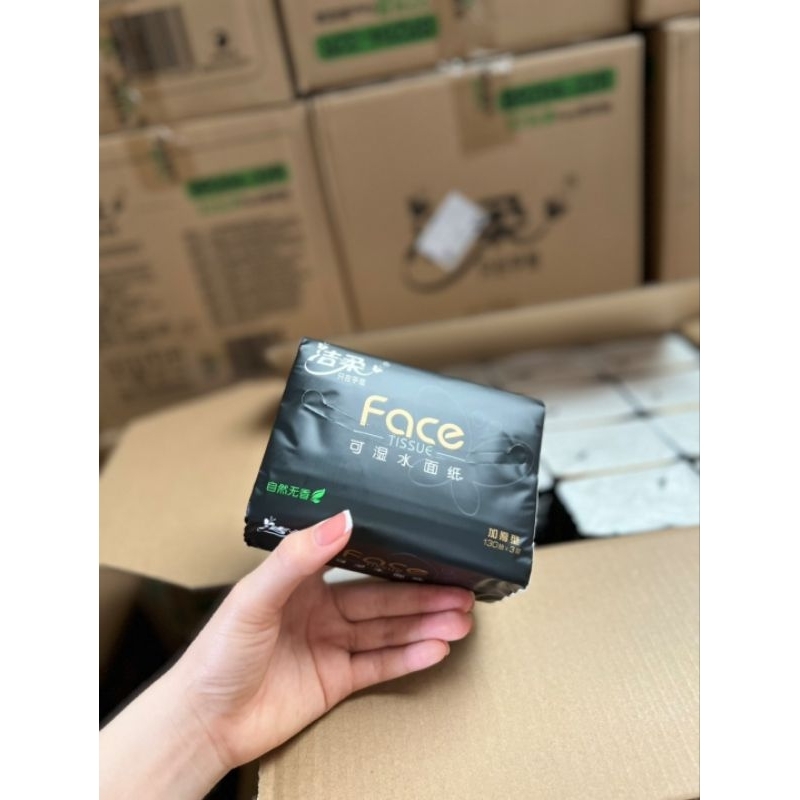 Giấy ăn Face đen Thùng 32 gói