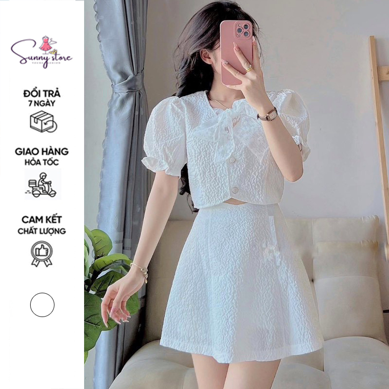 Sét Váy 2 Món Áo mix váy hộp (LV215)