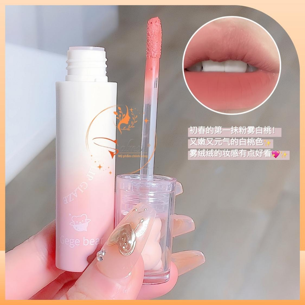 Son Kem Nhung Lì Gấu Hồng GEGE BEAR GX1049 Mềm Mướt, Lâu Trôi, Nội Địa Trung - Salmon Shop